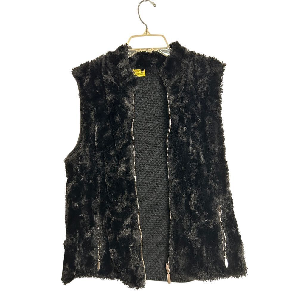 Black Fur Vest‎ Women's